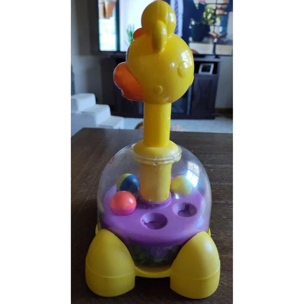 2011 Playskool Poppin' Park Giraffalaff Tumble Top Toy - Giraffe Spinning Balls